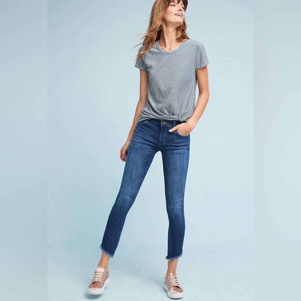 DL 1961 Wagner Petite Crop Angled Raw Ankle Sphinx Jean Size 30